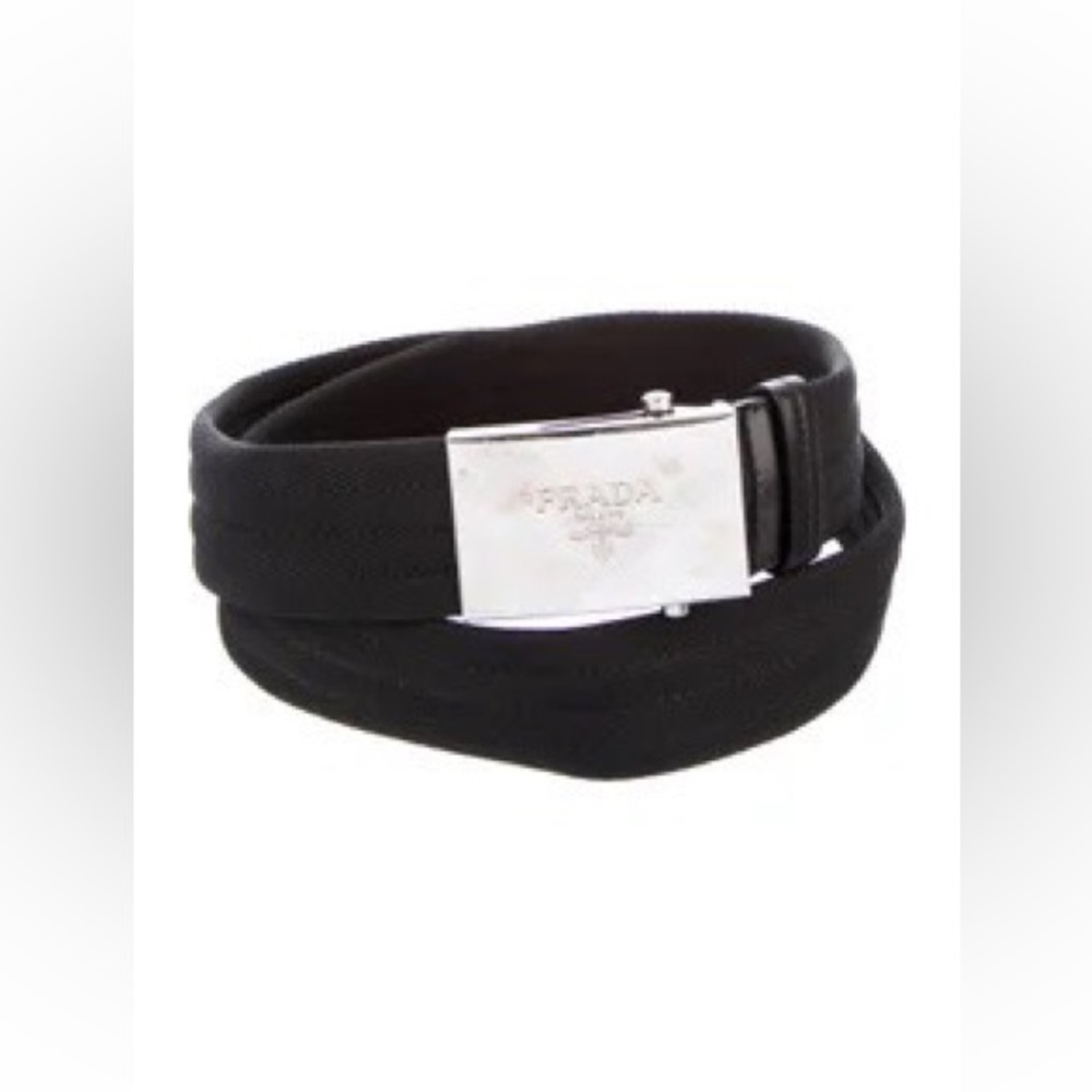 Prada canvas belt